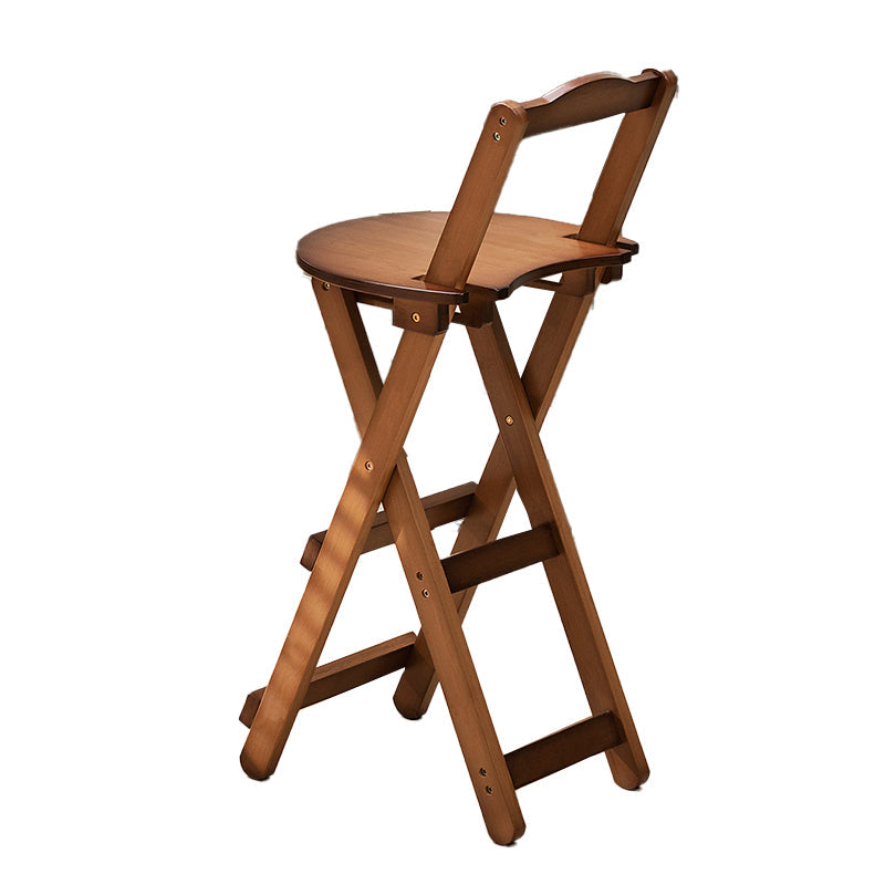 Folding Counter and Bar Stool Modern Style Wood Stool for Patio Use Tan 1 Piece Counter Stool(25"H) Clearhalo 'Bar Furniture' 'Bar Stools' 'bar_stools' 'furn' 'furn_bar_stools' 'Furniture' 'Kitchen & Dining Furniture' 7403347