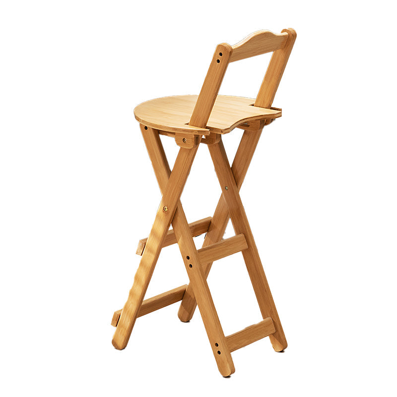 Folding Counter and Bar Stool Modern Style Wood Stool for Patio Use Natural 1 Piece Counter Stool(25"H) Clearhalo 'Bar Furniture' 'Bar Stools' 'bar_stools' 'furn' 'furn_bar_stools' 'Furniture' 'Kitchen & Dining Furniture' 7403350