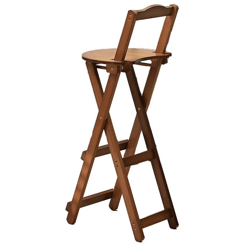 Folding Counter and Bar Stool Modern Style Wood Stool for Patio Use Tan 1 Piece Bar Stool(30"H) Clearhalo 'Bar Furniture' 'Bar Stools' 'bar_stools' 'furn' 'furn_bar_stools' 'Furniture' 'Kitchen & Dining Furniture' 7403351