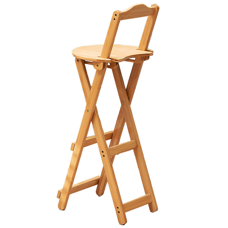 Folding Counter and Bar Stool Modern Style Wood Stool for Patio Use Natural 1 Piece Bar Stool(30"H) Clearhalo 'Bar Furniture' 'Bar Stools' 'bar_stools' 'furn' 'furn_bar_stools' 'Furniture' 'Kitchen & Dining Furniture' 7403354
