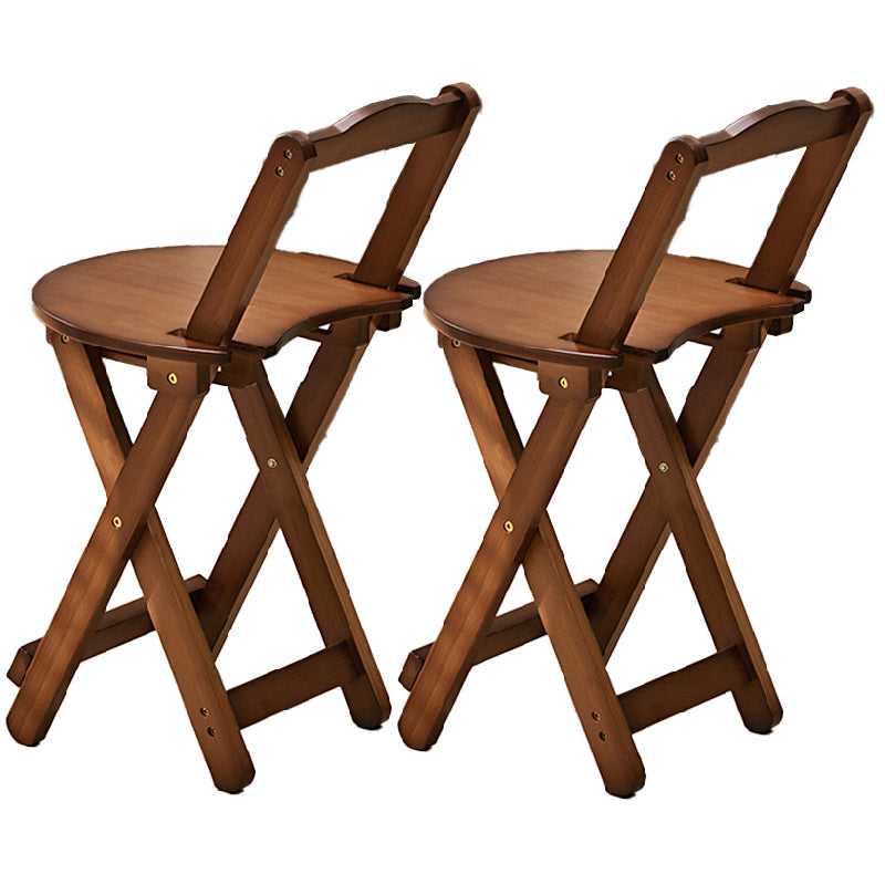 Folding Counter and Bar Stool Modern Style Wood Stool for Patio Use Tan 2 Piece Set Short Stool(18"H) Clearhalo 'Bar Furniture' 'Bar Stools' 'bar_stools' 'furn' 'furn_bar_stools' 'Furniture' 'Kitchen & Dining Furniture' 7403355