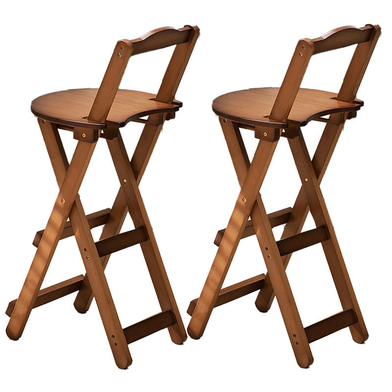 Folding Counter and Bar Stool Modern Style Wood Stool for Patio Use Tan 2 Piece Set Counter Stool(25"H) Clearhalo 'Bar Furniture' 'Bar Stools' 'bar_stools' 'furn' 'furn_bar_stools' 'Furniture' 'Kitchen & Dining Furniture' 7403359