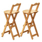Folding Counter and Bar Stool Modern Style Wood Stool for Patio Use Natural 2 Piece Set Counter Stool(25"H) Clearhalo 'Bar Furniture' 'Bar Stools' 'bar_stools' 'furn' 'furn_bar_stools' 'Furniture' 'Kitchen & Dining Furniture' 7403361
