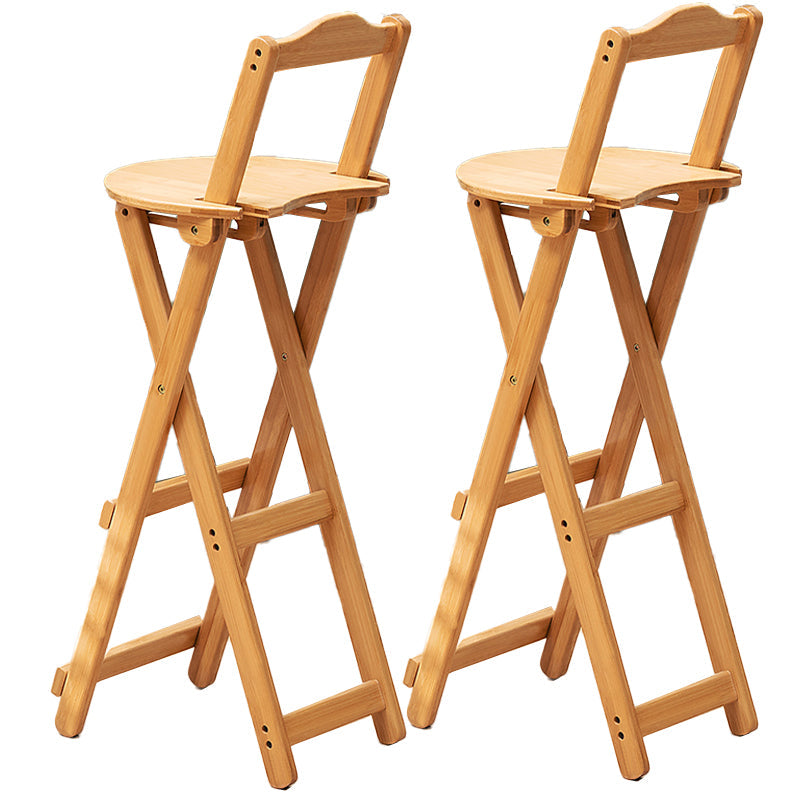 Folding Counter and Bar Stool Modern Style Wood Stool for Patio Use Natural 2 Piece Set Bar Stool(30"H) Clearhalo 'Bar Furniture' 'Bar Stools' 'bar_stools' 'furn' 'furn_bar_stools' 'Furniture' 'Kitchen & Dining Furniture' 7403365