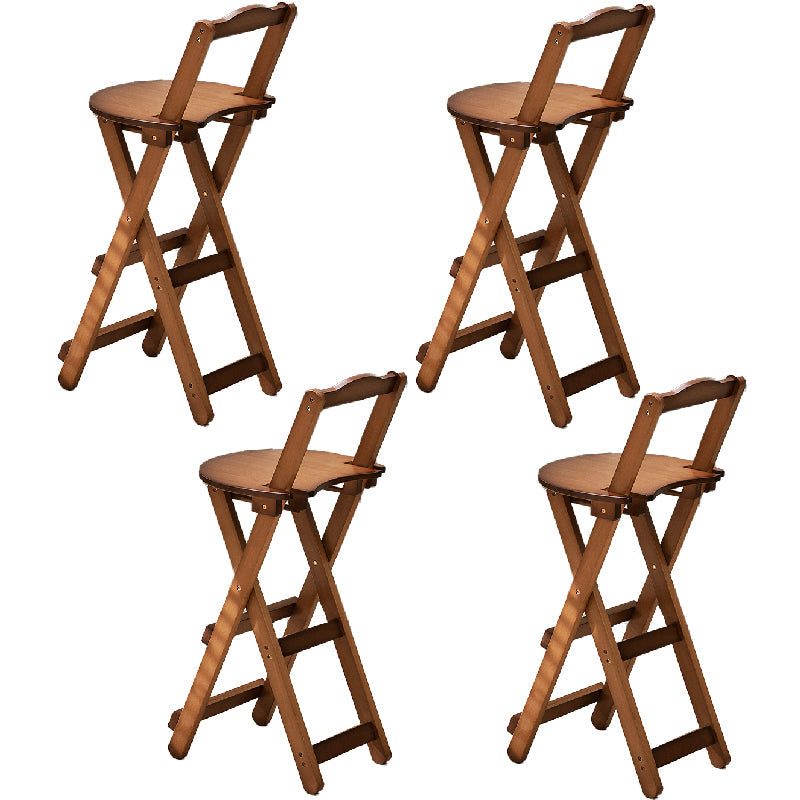 Folding Counter and Bar Stool Modern Style Wood Stool for Patio Use Tan 4 Piece Set Counter Stool(25"H) Clearhalo 'Bar Furniture' 'Bar Stools' 'bar_stools' 'furn' 'furn_bar_stools' 'Furniture' 'Kitchen & Dining Furniture' 7403368