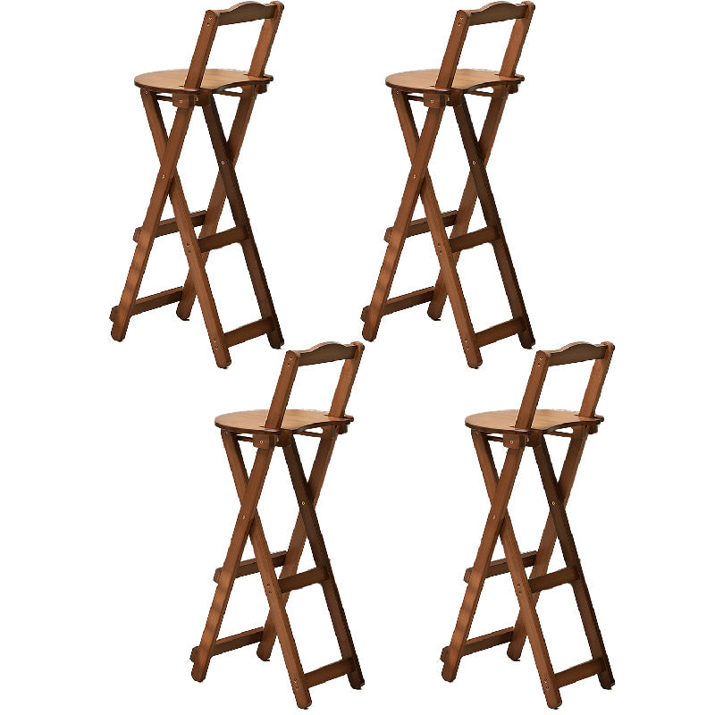 Folding Counter and Bar Stool Modern Style Wood Stool for Patio Use Tan 4 Piece Set Bar Stool(30"H) Clearhalo 'Bar Furniture' 'Bar Stools' 'bar_stools' 'furn' 'furn_bar_stools' 'Furniture' 'Kitchen & Dining Furniture' 7403370