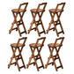 Folding Counter and Bar Stool Modern Style Wood Stool for Patio Use Tan 6 Piece Set Counter Stool(25"H) Clearhalo 'Bar Furniture' 'Bar Stools' 'bar_stools' 'furn' 'furn_bar_stools' 'Furniture' 'Kitchen & Dining Furniture' 7403374