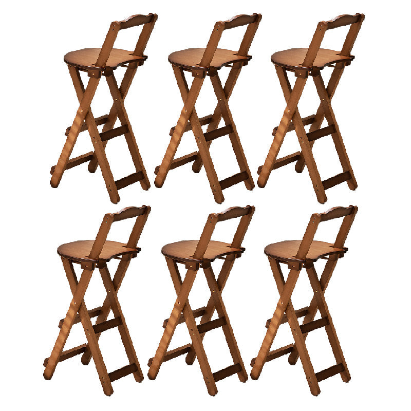 Folding Counter and Bar Stool Modern Style Wood Stool for Patio Use Tan 6 Piece Set Counter Stool(25"H) Clearhalo 'Bar Furniture' 'Bar Stools' 'bar_stools' 'furn' 'furn_bar_stools' 'Furniture' 'Kitchen & Dining Furniture' 7403374