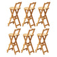 Folding Counter and Bar Stool Modern Style Wood Stool for Patio Use Natural 6 Piece Set Counter Stool(25"H) Clearhalo 'Bar Furniture' 'Bar Stools' 'bar_stools' 'furn' 'furn_bar_stools' 'Furniture' 'Kitchen & Dining Furniture' 7403375