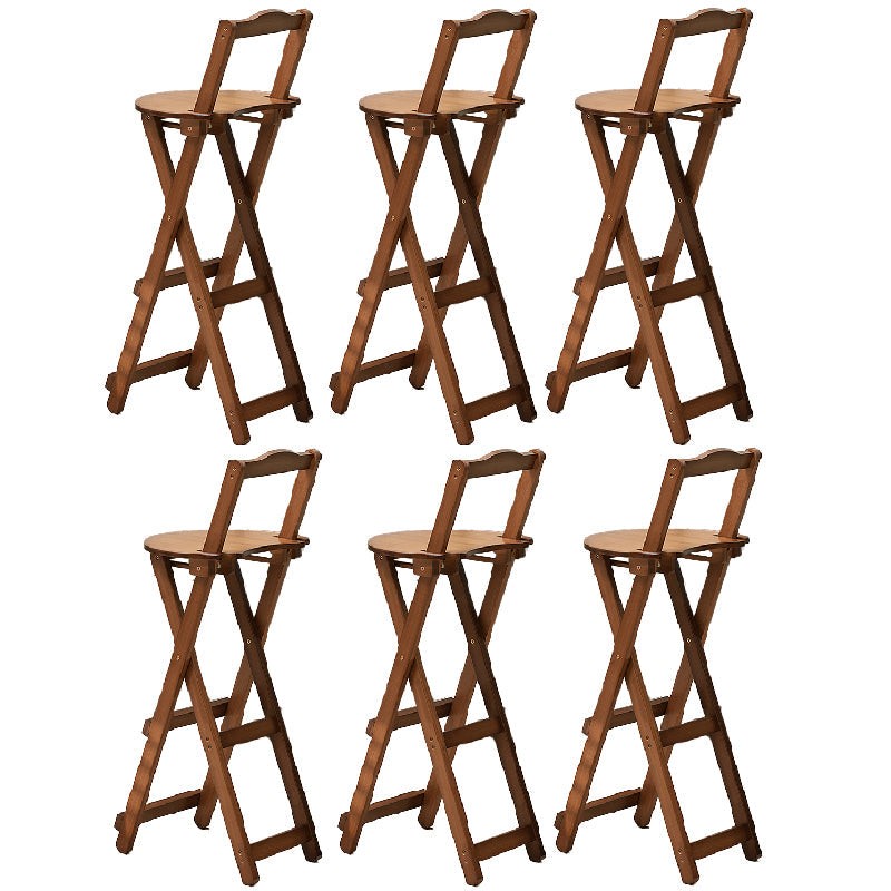 Folding Counter and Bar Stool Modern Style Wood Stool for Patio Use Tan 6 Piece Set Bar Stool(30"H) Clearhalo 'Bar Furniture' 'Bar Stools' 'bar_stools' 'furn' 'furn_bar_stools' 'Furniture' 'Kitchen & Dining Furniture' 7403376