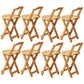 Folding Counter and Bar Stool Modern Style Wood Stool for Patio Use Natural 8 Piece Set Short Stool(18"H) Clearhalo 'Bar Furniture' 'Bar Stools' 'bar_stools' 'furn' 'furn_bar_stools' 'Furniture' 'Kitchen & Dining Furniture' 7403379