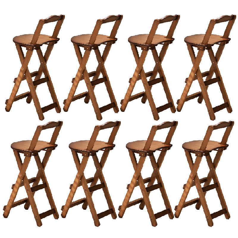 Folding Counter and Bar Stool Modern Style Wood Stool for Patio Use Tan 8 Piece Set Counter Stool(25"H) Clearhalo 'Bar Furniture' 'Bar Stools' 'bar_stools' 'furn' 'furn_bar_stools' 'Furniture' 'Kitchen & Dining Furniture' 7403380