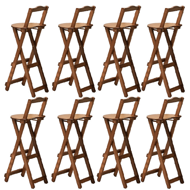 Folding Counter and Bar Stool Modern Style Wood Stool for Patio Use Tan 8 Piece Set Bar Stool(30"H) Clearhalo 'Bar Furniture' 'Bar Stools' 'bar_stools' 'furn' 'furn_bar_stools' 'Furniture' 'Kitchen & Dining Furniture' 7403382