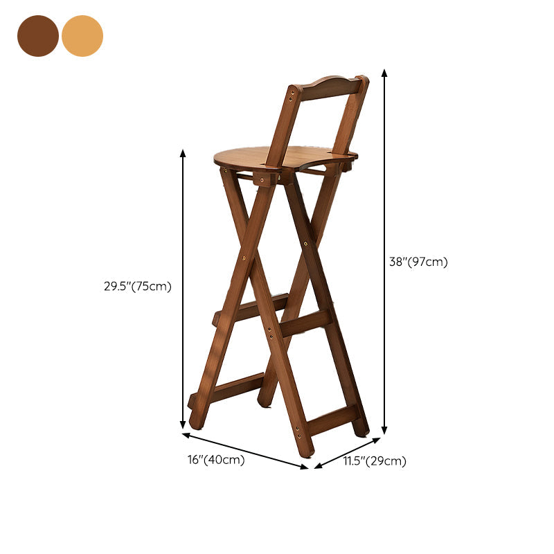 Folding Counter and Bar Stool Modern Style Wood Stool for Patio Use Clearhalo 'Bar Furniture' 'Bar Stools' 'bar_stools' 'furn' 'furn_bar_stools' 'Furniture' 'Kitchen & Dining Furniture' 7403386