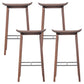 Industrial Solid Wood Stool Saddle Seat Stool for Living Room Walnut 4 Piece Set Clearhalo 'Bar Furniture' 'Bar Stools' 'bar_stools' 'furn' 'furn_bar_stools' 'Furniture' 'Kitchen & Dining Furniture' 7403389