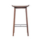Industrial Solid Wood Stool Saddle Seat Stool for Living Room Walnut 1 Piece Clearhalo 'Bar Furniture' 'Bar Stools' 'bar_stools' 'furn' 'furn_bar_stools' 'Furniture' 'Kitchen & Dining Furniture' 7403395