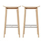 Industrial Solid Wood Stool Saddle Seat Stool for Living Room Natural 2 Piece Set Clearhalo 'Bar Furniture' 'Bar Stools' 'bar_stools' 'furn' 'furn_bar_stools' 'Furniture' 'Kitchen & Dining Furniture' 7403397