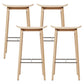 Industrial Solid Wood Stool Saddle Seat Stool for Living Room Natural 4 Piece Set Clearhalo 'Bar Furniture' 'Bar Stools' 'bar_stools' 'furn' 'furn_bar_stools' 'Furniture' 'Kitchen & Dining Furniture' 7403398