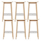 Industrial Solid Wood Stool Saddle Seat Stool for Living Room Natural 6 Piece Set Clearhalo 'Bar Furniture' 'Bar Stools' 'bar_stools' 'furn' 'furn_bar_stools' 'Furniture' 'Kitchen & Dining Furniture' 7403399
