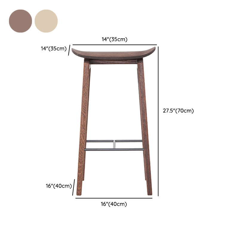 Industrial Solid Wood Stool Saddle Seat Stool for Living Room Clearhalo 'Bar Furniture' 'Bar Stools' 'bar_stools' 'furn' 'furn_bar_stools' 'Furniture' 'Kitchen & Dining Furniture' 7403402
