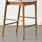 Indoor Solid Wood Bar Stool Upholstered Bar Stool with Footrest Clearhalo 'Bar Furniture' 'Bar Stools' 'bar_stools' 'furn' 'furn_bar_stools' 'Furniture' 'Kitchen & Dining Furniture' 7403423