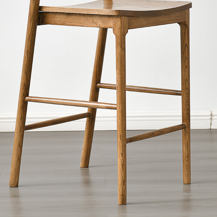 Indoor Solid Wood Bar Stool Upholstered Bar Stool with Footrest Clearhalo 'Bar Furniture' 'Bar Stools' 'bar_stools' 'furn' 'furn_bar_stools' 'Furniture' 'Kitchen & Dining Furniture' 7403423