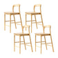 Indoor Solid Wood Bar Stool Upholstered Bar Stool with Footrest Natural 4 Piece Set Clearhalo 'Bar Furniture' 'Bar Stools' 'bar_stools' 'furn' 'furn_bar_stools' 'Furniture' 'Kitchen & Dining Furniture' 7403433
