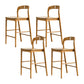 Indoor Solid Wood Bar Stool Upholstered Bar Stool with Footrest Light Wood 4 Piece Set Clearhalo 'Bar Furniture' 'Bar Stools' 'bar_stools' 'furn' 'furn_bar_stools' 'Furniture' 'Kitchen & Dining Furniture' 7403438