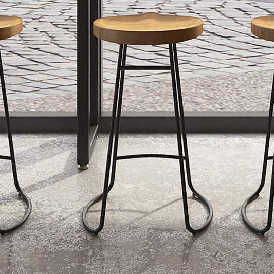 Contemporary Metal Legs Counter Chair Living Room Bar Stools