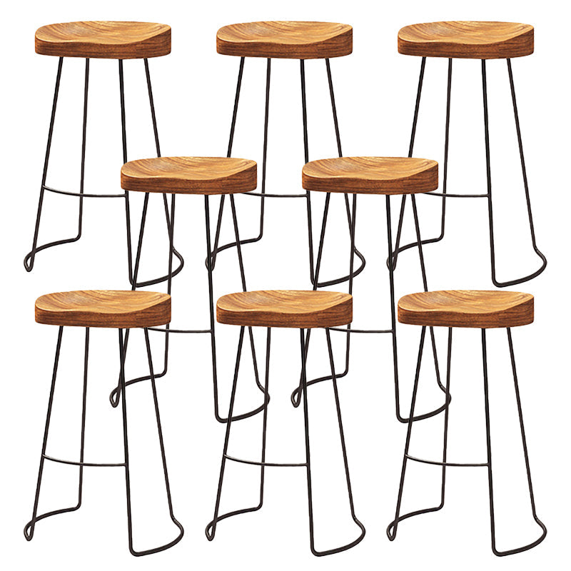 Contemporary Metal Legs Counter Chair Living Room Bar Stools 8 Piece Set Clearhalo 'Bar Furniture' 'Bar Stools' 'bar_stools' 'furn' 'furn_bar_stools' 'Furniture' 'Kitchen & Dining Furniture' 7403458