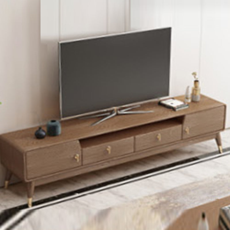 Solid Wood TV Media Console Scandinavian Stand Console with Drawers Clearhalo 'furn' 'furn_tv_stands_entertainment_centers' 'Furniture' 'Living Room Furniture' 'TV Stands & Entertainment Centers' 'TV Stands & Media Storage Furniture' 'tv_stands_entertainment_centers' 7403467
