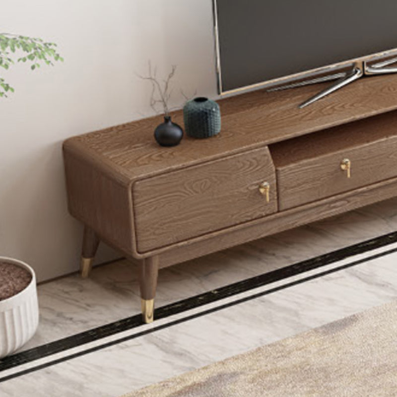 Solid Wood TV Media Console Scandinavian Stand Console with Drawers Clearhalo 'furn' 'furn_tv_stands_entertainment_centers' 'Furniture' 'Living Room Furniture' 'TV Stands & Entertainment Centers' 'TV Stands & Media Storage Furniture' 'tv_stands_entertainment_centers' 7403470