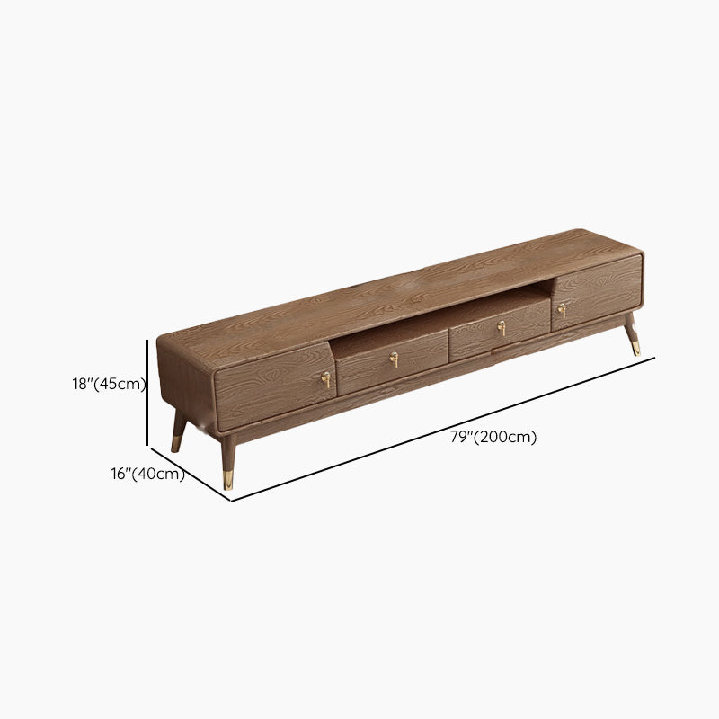 Solid Wood TV Media Console Scandinavian Stand Console with Drawers Clearhalo 'furn' 'furn_tv_stands_entertainment_centers' 'Furniture' 'Living Room Furniture' 'TV Stands & Entertainment Centers' 'TV Stands & Media Storage Furniture' 'tv_stands_entertainment_centers' 7403472