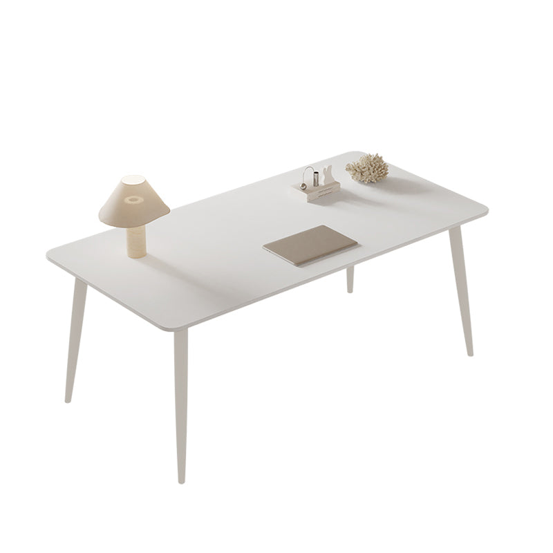 Scrivania di scrittura in pietra contemporanea rettangolare in metallo da ufficio