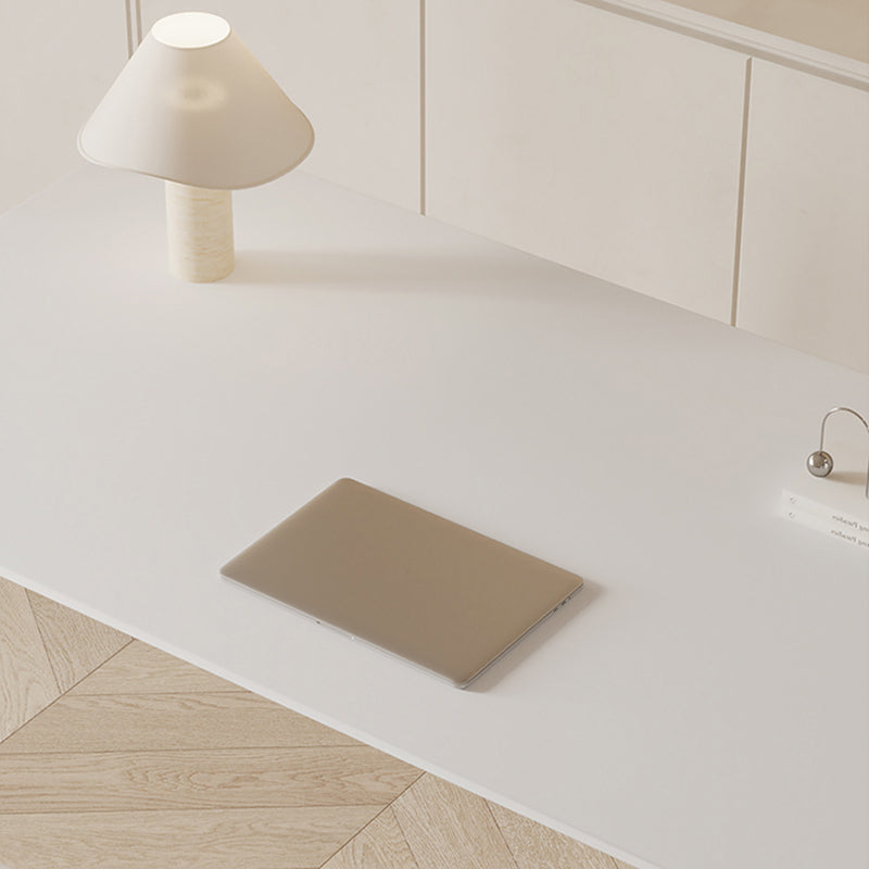 Scrivania di scrittura in pietra contemporanea rettangolare in metallo da ufficio