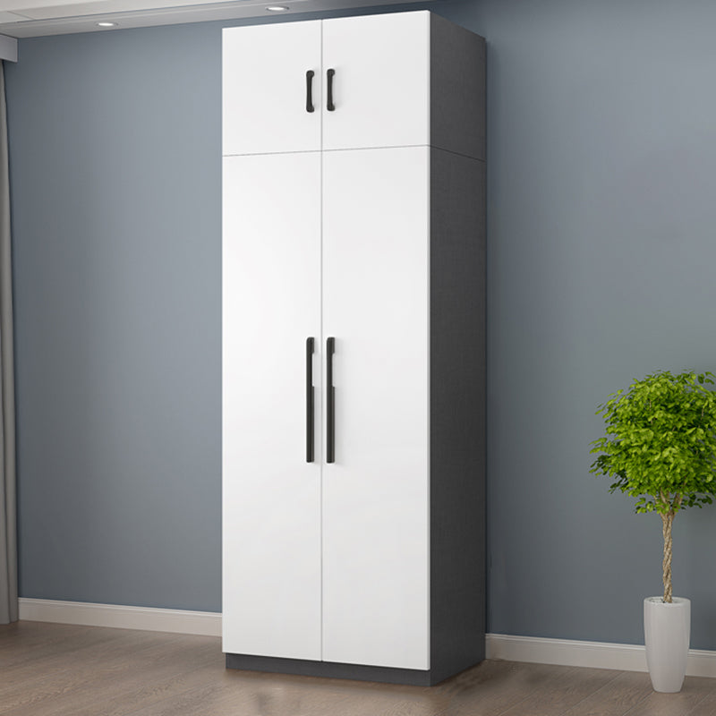 Engineered Wood Wardrobe Cabinet Modern Style Wardrobe Closet with Shelves