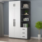 Engineered Wood Wardrobe Cabinet Modern Style Wardrobe Closet with Shelves