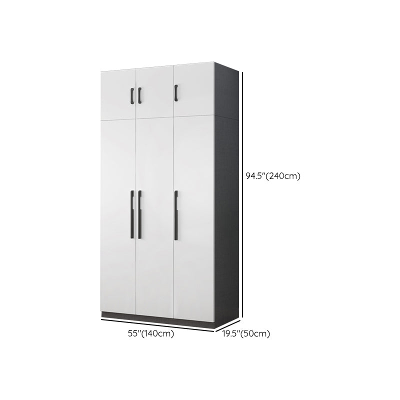 Engineered Wood Wardrobe Cabinet Modern Style Wardrobe Closet with Shelves