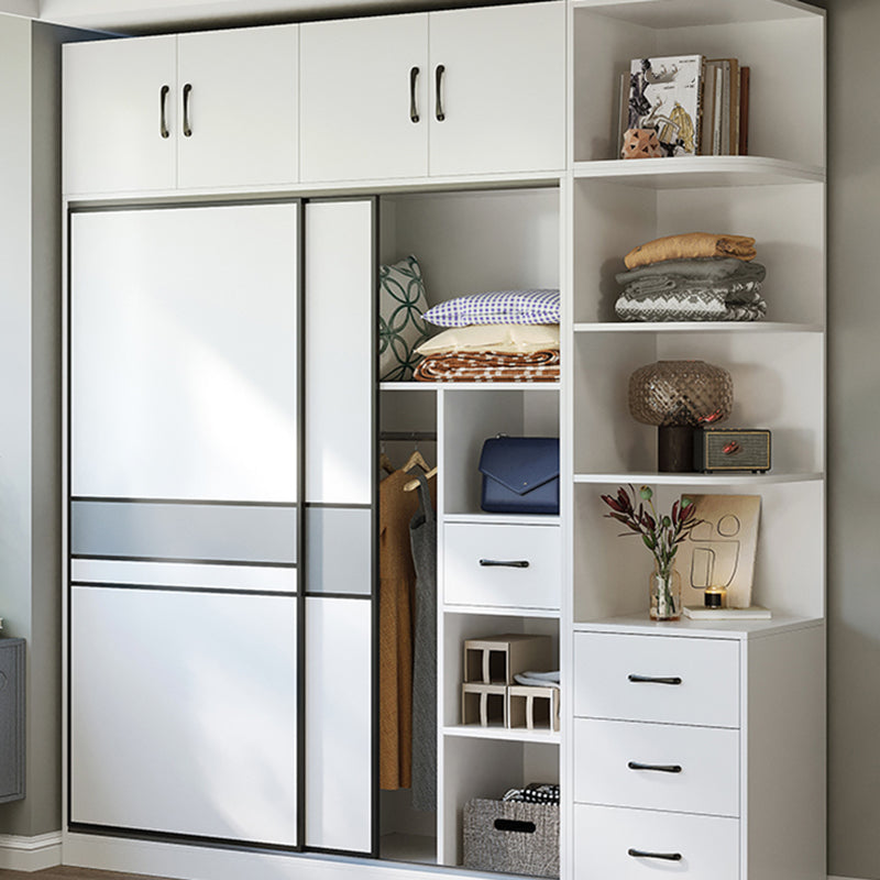 Armario de madera artificial Armario moderno con puertas correderas para dormitorio