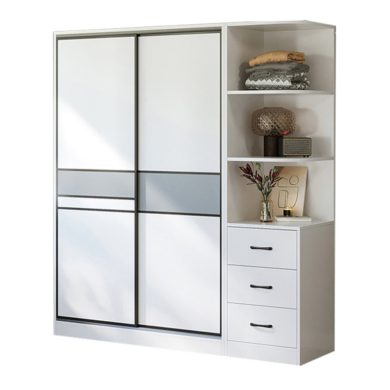 Armario de madera artificial Armario moderno con puertas correderas para dormitorio