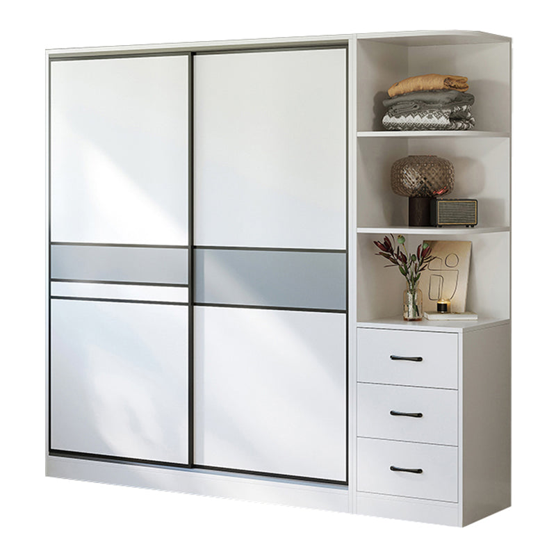 Armario de madera artificial Armario moderno con puertas correderas para dormitorio