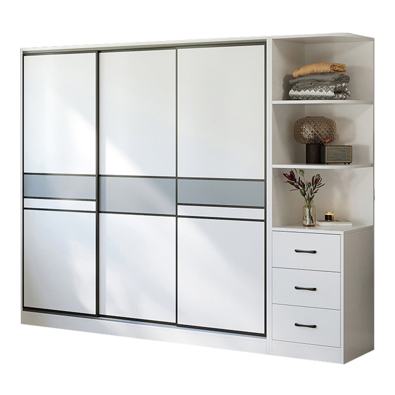 Armario de madera artificial Armario moderno con puertas correderas para dormitorio