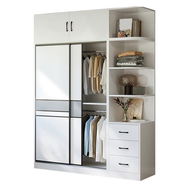 Armario de madera artificial Armario moderno con puertas correderas para dormitorio