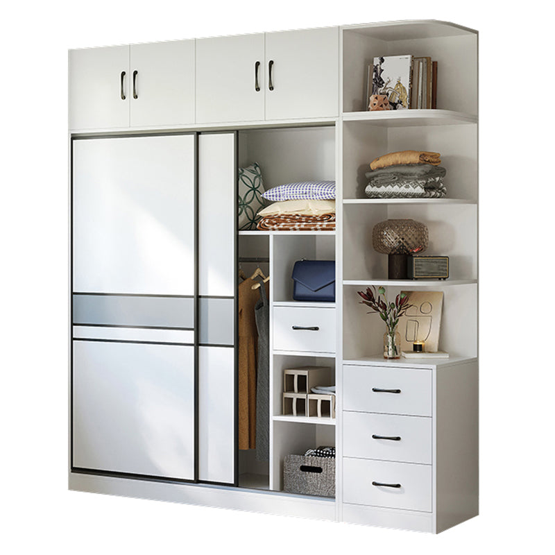 Armario de madera artificial Armario moderno con puertas correderas para dormitorio