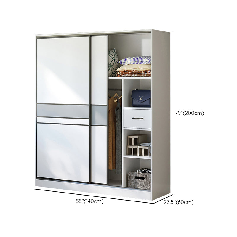Armario de madera artificial Armario moderno con puertas correderas para dormitorio