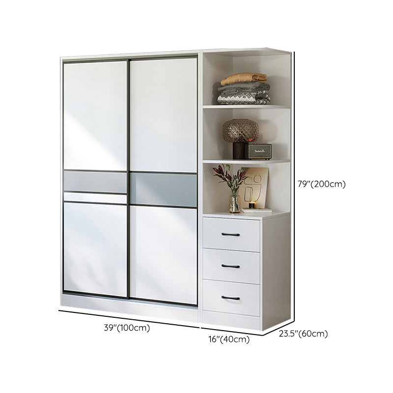 Armario de madera artificial Armario moderno con puertas correderas para dormitorio