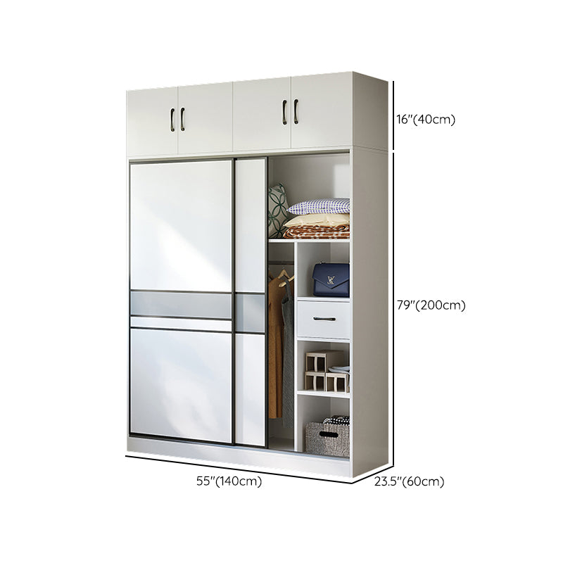 Armario de madera artificial Armario moderno con puertas correderas para dormitorio