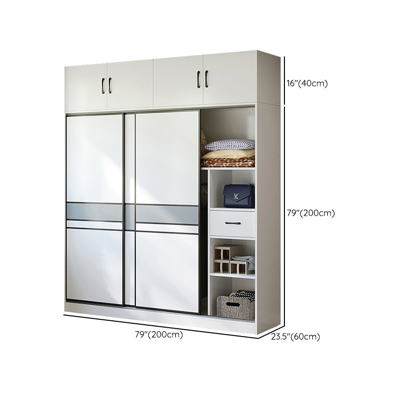 Armario de madera artificial Armario moderno con puertas correderas para dormitorio