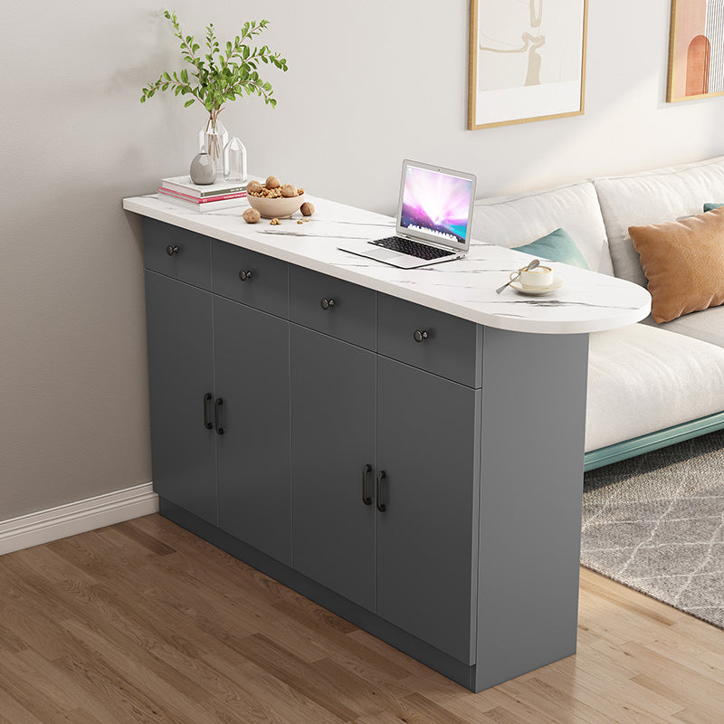 Specialty Contemporary Pub Table with Pedestal Manufactured Wood Bar Table Clearhalo 'Bar Furniture' 'Bar Tables' 'bar_tables' 'furn' 'furn_bar_tables' 'Furniture' 'Kitchen & Dining Furniture' 7404085