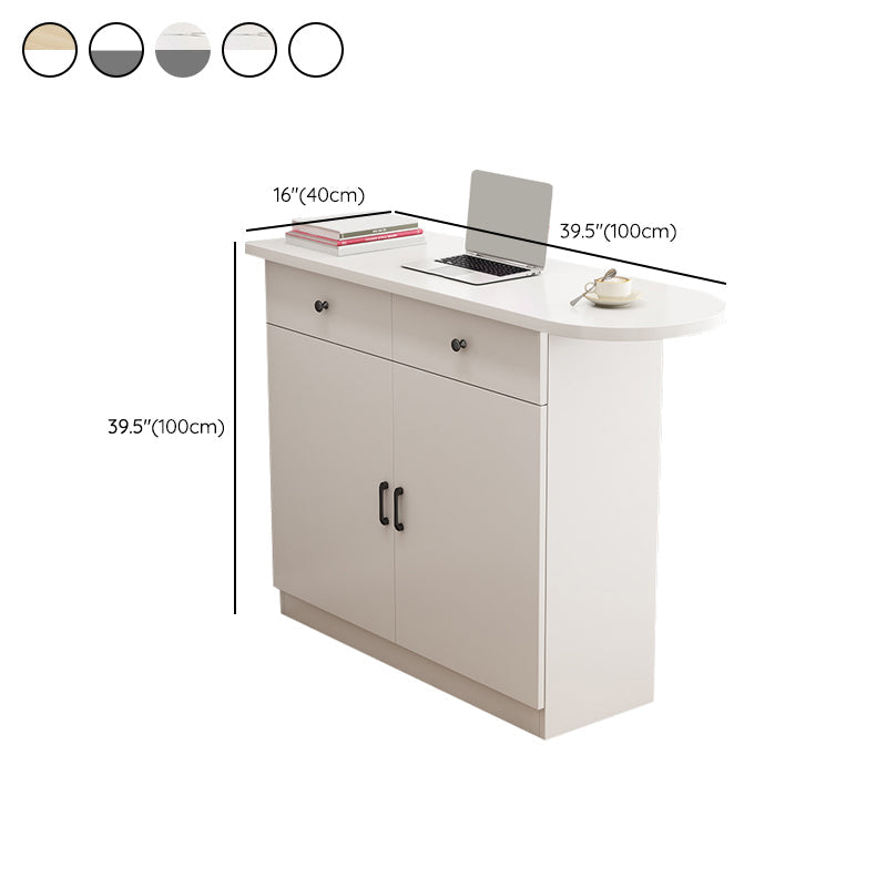 Specialty Contemporary Pub Table with Pedestal Manufactured Wood Bar Table Clearhalo 'Bar Furniture' 'Bar Tables' 'bar_tables' 'furn' 'furn_bar_tables' 'Furniture' 'Kitchen & Dining Furniture' 7404103